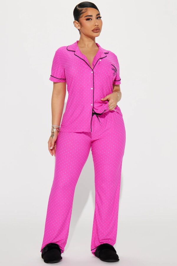 Wifey Material PJ Pant Set -pink