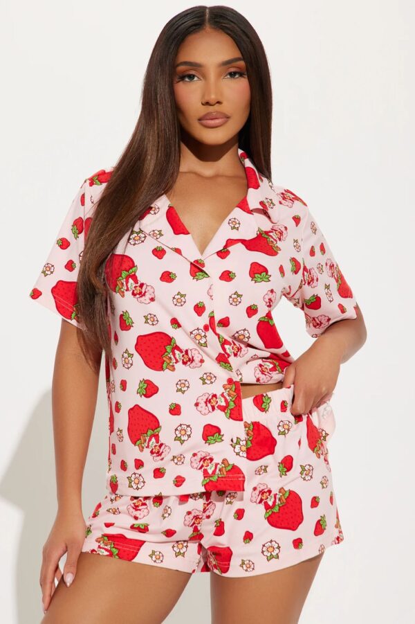 Berry Cute Strawberry Shortcake PJ Short Set - Pink