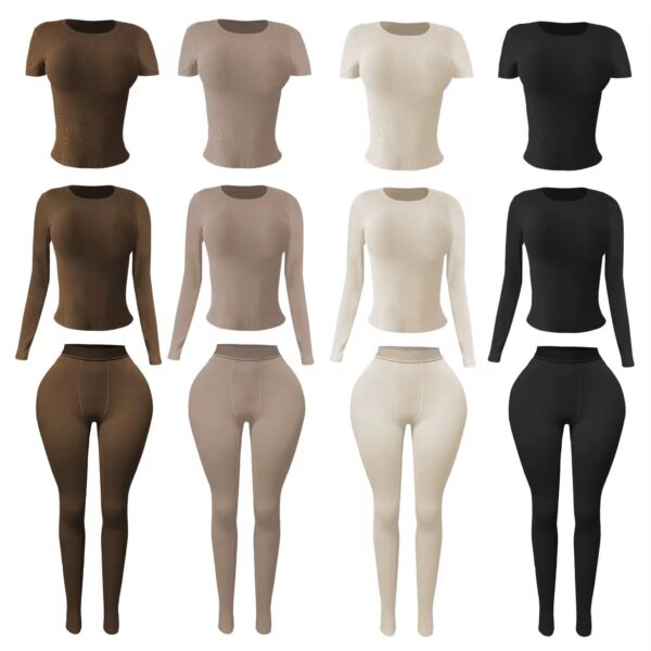 Casual long-sleeved leggings set for in & out.