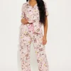 More Coffee Snoopy PJ Pant Set - Pink/combo